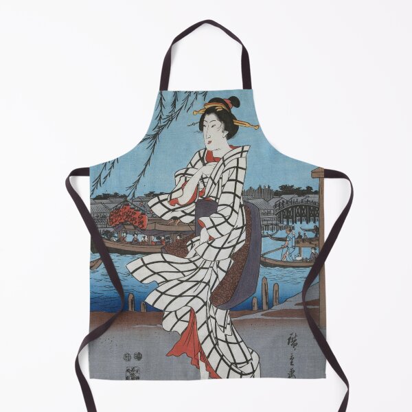 Item preview, Japanese Vintage Art (Woman And Boats) designed and sold by Pendy777.