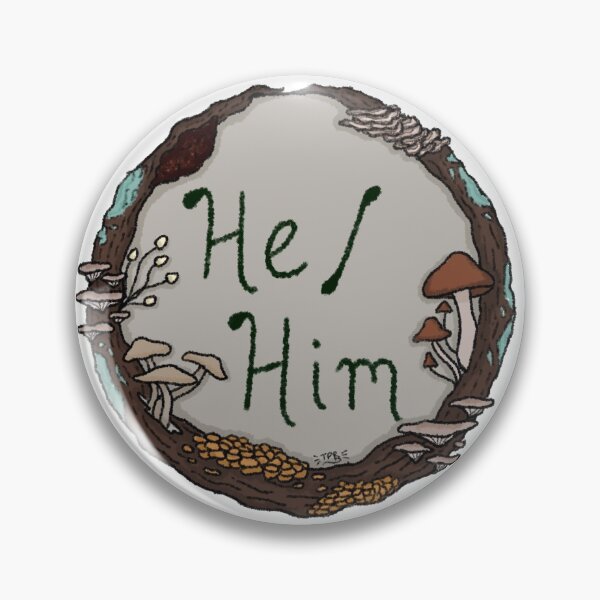Item preview, He/Him Mushroom Pronoun Wreath designed and sold by ThePinkRat.
