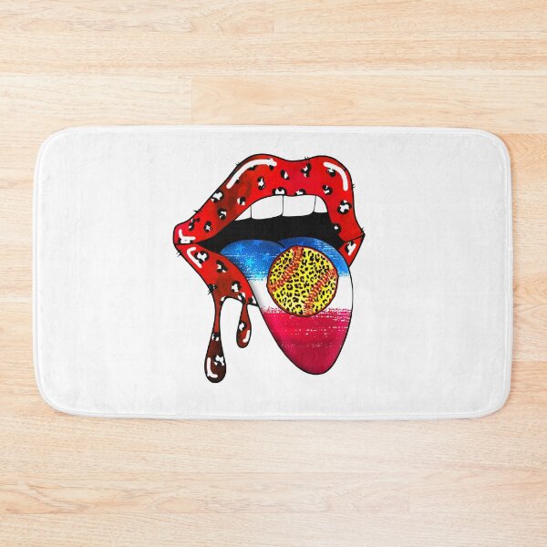 Item preview, Softball American Flag Tongue designed and sold by SpecialGift79.