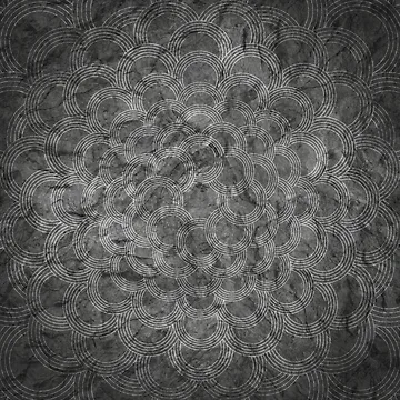 Artwork thumbnail, Grey Radiating Circle Pattern by TeaToucan