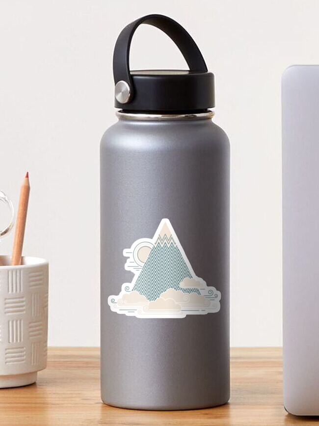 Thumbnail 1 of 3, Sticker, Cloud Mountain designed and sold by thepapercrane.