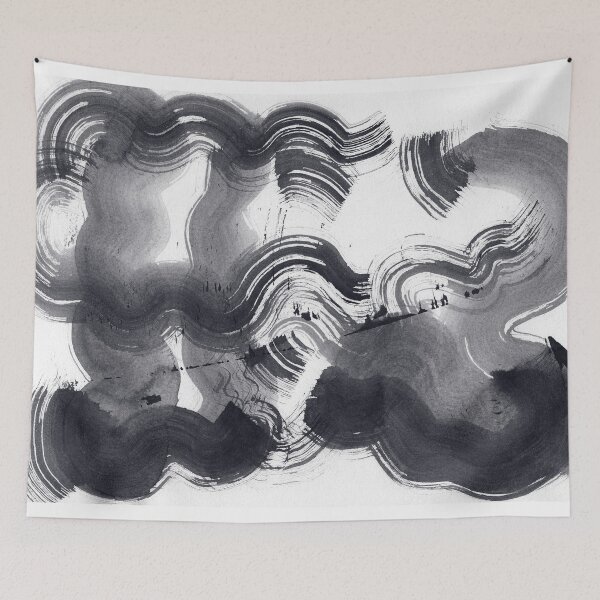 Item preview, ink explorations (072) - abstract black india ink painting designed and sold by expl-rations.