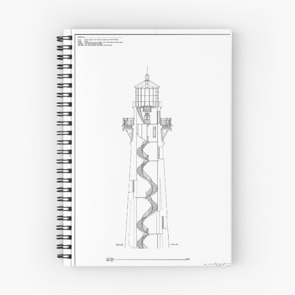 Item preview, Vintage Cape Hatteras Lighthouse Blueprint 2 designed and sold by BravuraMedia.