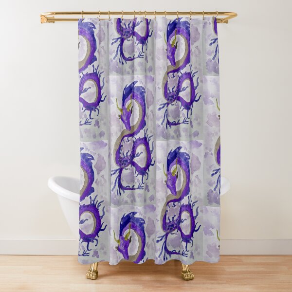 Purple Weedy (Sea)Dragon Shower Curtain
