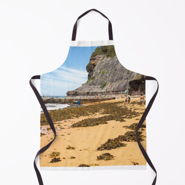 Item preview, Bilgola Beach in Sydney with scattering of seaweed across the sand Australia designed and sold by Martin Berry Photography.
