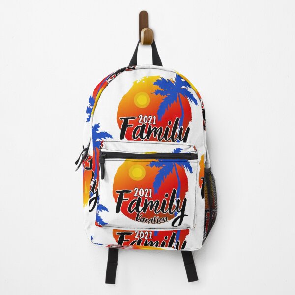Item preview, Family Vacation 2021 Red and Yellow Beach Sunset and Coconut Tree designed and sold by MyPrintCharming.