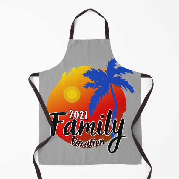 Item preview, Family Vacation 2021 Red and Yellow Beach Sunset and Coconut Tree designed and sold by MyPrintCharming.