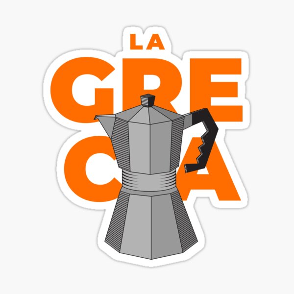 Greca Sticker Coffee Sticker Pegatina De Café Greka Greca Coffee