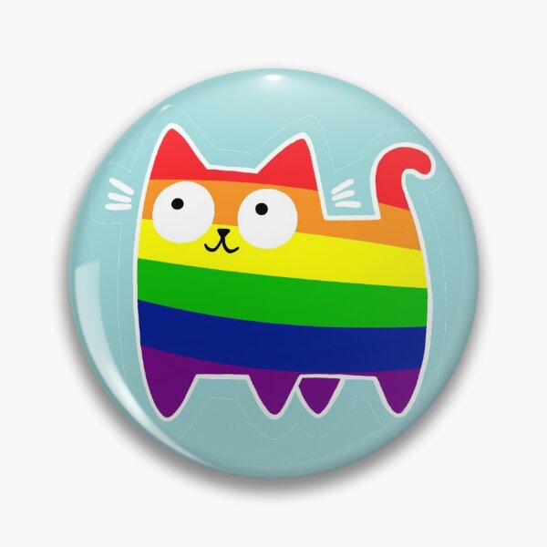 Item preview, Pride Cat (white outline) designed and sold by SamHoweMeow.