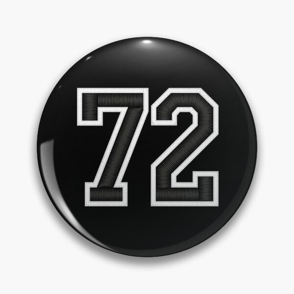 Item preview, 72 Black Jersey Sports Number seventy-two Football 72 designed and sold by elhefe.