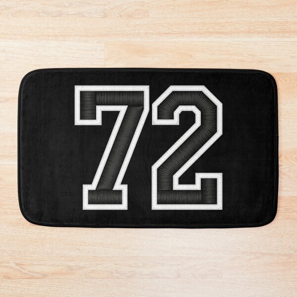 Item preview, 72 Black Jersey Sports Number seventy-two Football 72 designed and sold by elhefe.