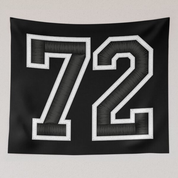 Item preview, 72 Black Jersey Sports Number seventy-two Football 72 designed and sold by elhefe.