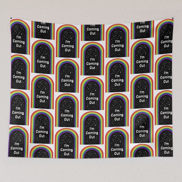 Item preview, I'm coming out genderqueer design with night sky background. designed and sold by AmpawPawp.