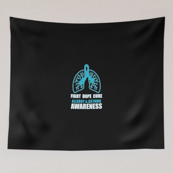 Item preview, Allergy Asthma Awareness Light Blue Ribbon Support Fight designed and sold by hinettiker.