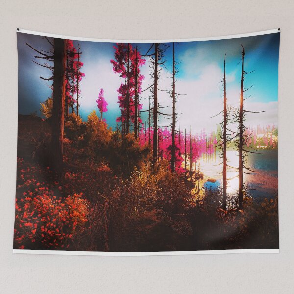 Item preview, Abstract Painterly Neon Cyber Forest designed and sold by BioDigital-Jazz.