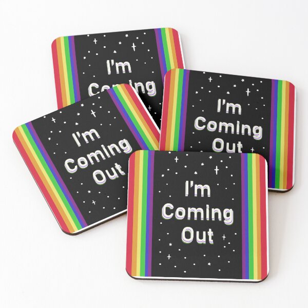 Item preview, I'm coming out genderqueer design with night sky background. designed and sold by AmpawPawp.
