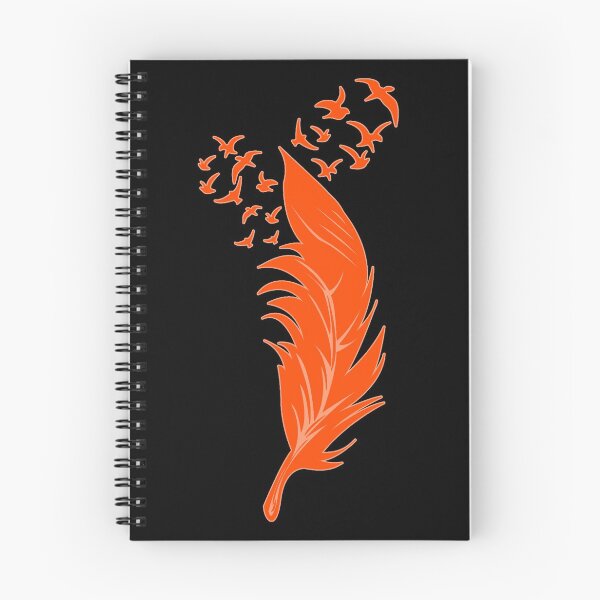 Item preview, Orange feather and birds designed and sold by Astralia.