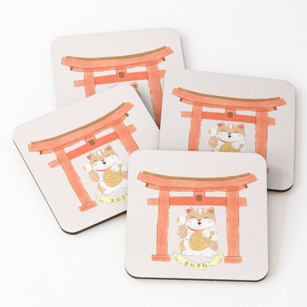 Item preview, Maneki Neko Lucky Cat in Japanese Shrine Gate designed and sold by Click-Like.