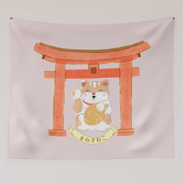 Item preview, Maneki Neko Lucky Cat in Japanese Shrine Gate designed and sold by Click-Like.
