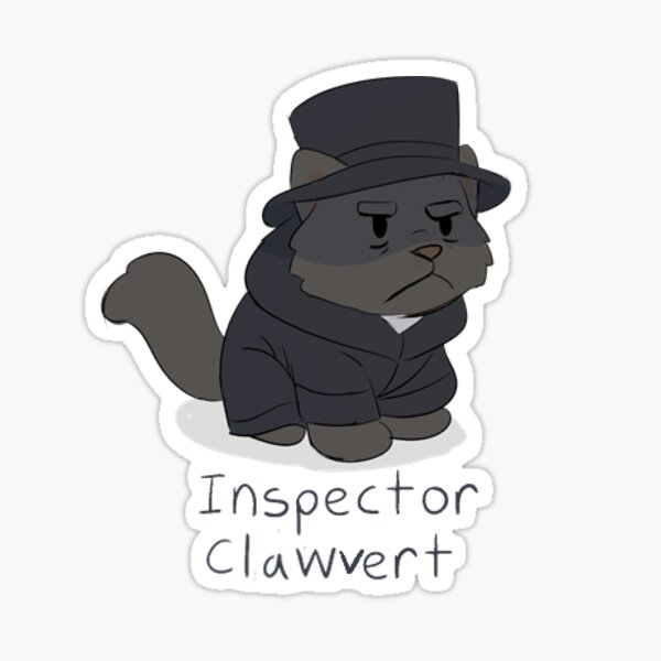 Artikel-Vorschau von  Inspektor Javert Cat Wortspiel, designt und verkauft von MellowArtStuff.