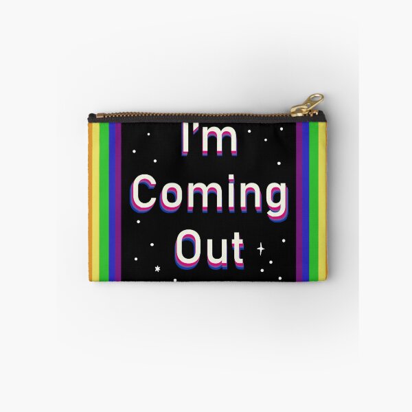 Item preview, I'm coming out bisexual design with starry night sky background designed and sold by AmpawPawp.