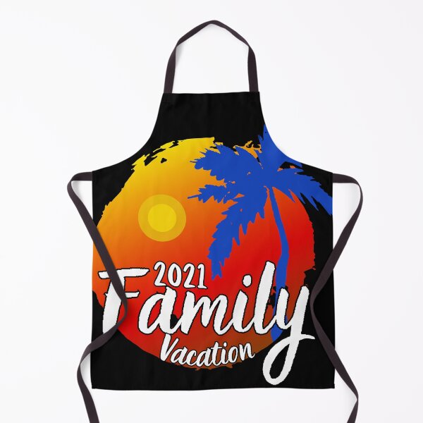 Item preview, Family Vacation 2021 Red and Yellow Beach Sunset and Coconut Tree 2 designed and sold by MyPrintCharming.