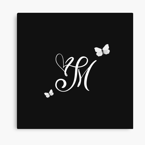Monogram letter mm logo design canvas prints for the wall • canvas