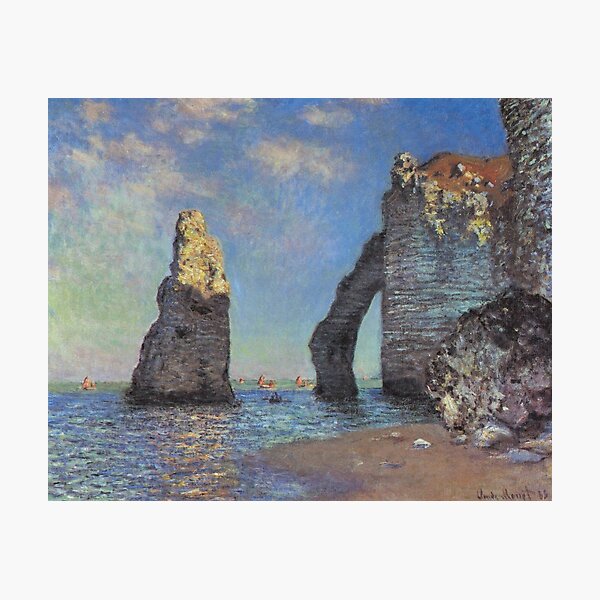Item preview, The Cliffs At Etretat Painting By Claude Monet  designed and sold by JDesigningMO.