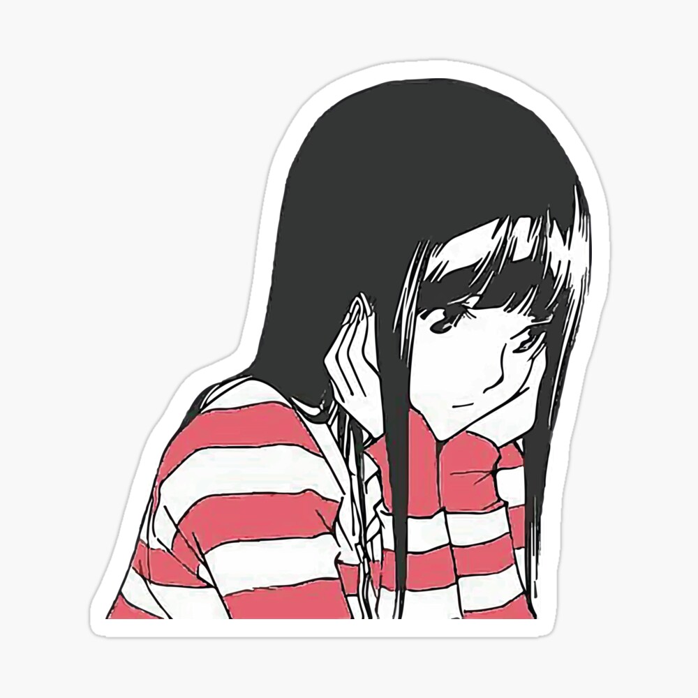 Anime Manga Black and white Girl Crying Depressed love mammal hand png   PNGWing
