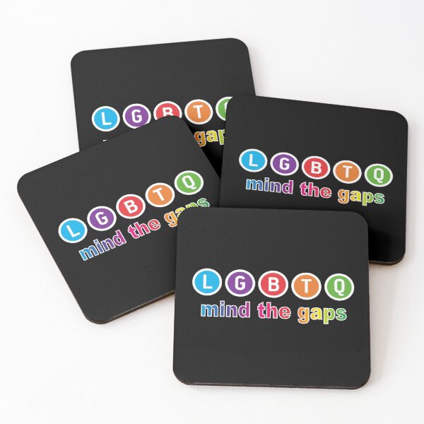 Item preview, LGBTQ mind the gaps designed and sold by Peter Fyfe's Squalid Little Merch Shop.