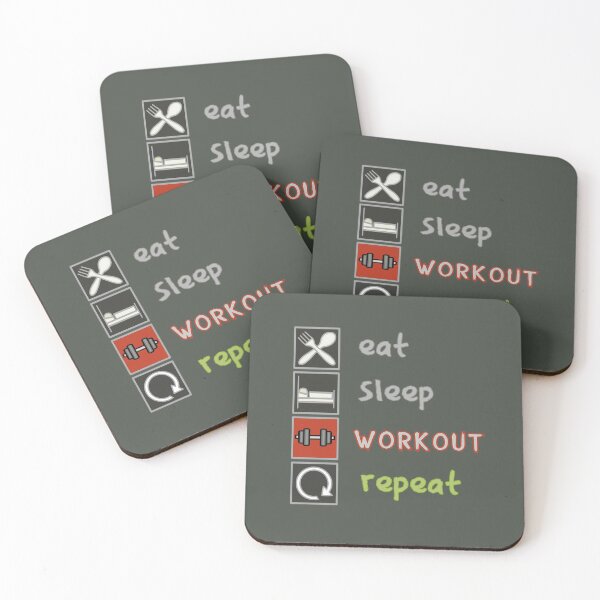 Item preview, Eat Sleep Workout Repeat army green designed and sold by ViewerEqualsPhoton.