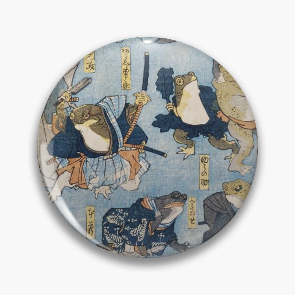 Item preview, Famous heroes of the Kabuki stage played by Frogs - Utagawa Kuniyoshi designed and sold by NineVi.