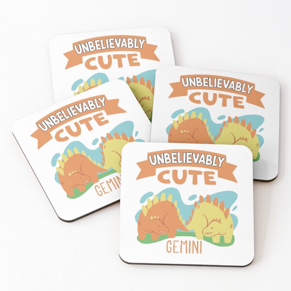 Item preview, Unbelievably Cute Gemini Zodiac Sign Horoscope Cute Dinosaur designed and sold by RJ-Art.