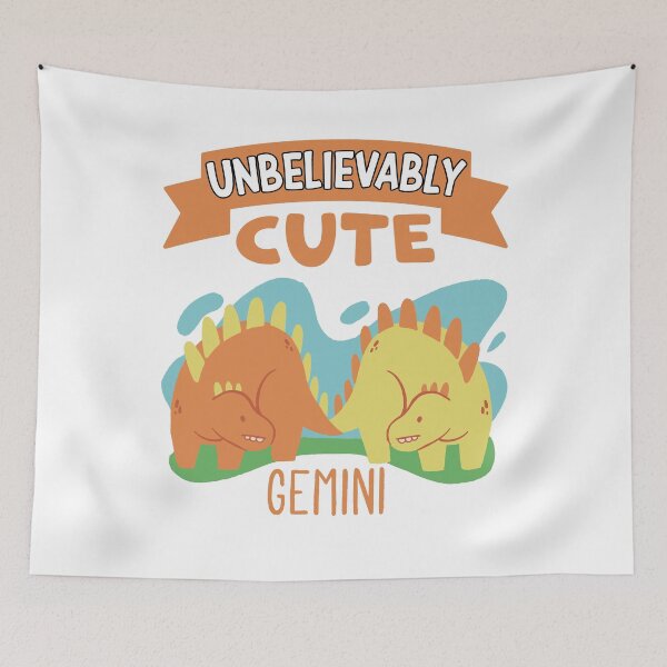 Item preview, Unbelievably Cute Gemini Zodiac Sign Horoscope Cute Dinosaur designed and sold by RJ-Art.
