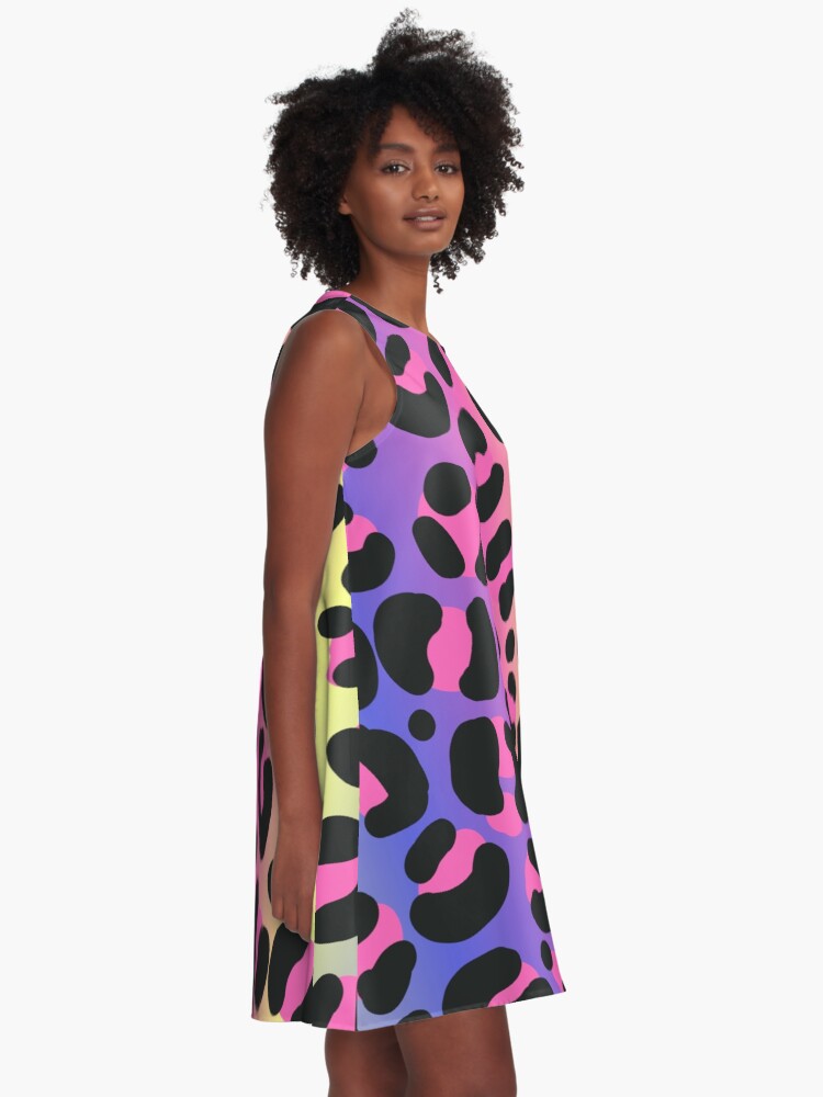 Colorful animal cheap print dress