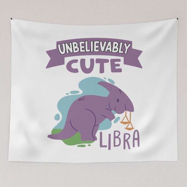 Item preview, Unbelievably Cute Libra Zodiac Sign Horoscope Cute Dino designed and sold by RJ-Art.