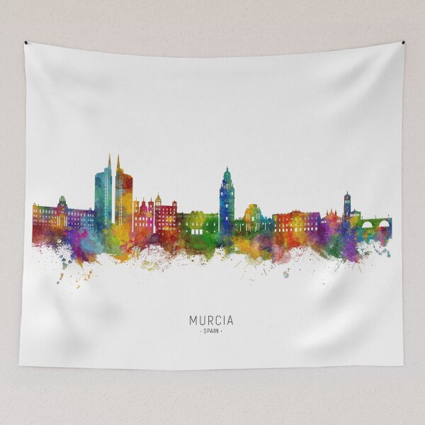 Item preview, Murcia Spain Skyline designed and sold by ArtPrints.