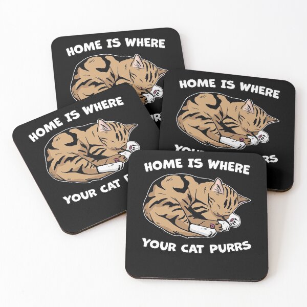 Item preview, Home Is Where Your Cat Purrs Purr Kitty Cute Cat Lover  designed and sold by RJ-Art.