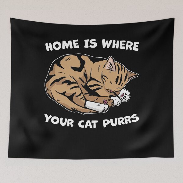 Item preview, Home Is Where Your Cat Purrs Purr Kitty Cute Cat Lover  designed and sold by RJ-Art.