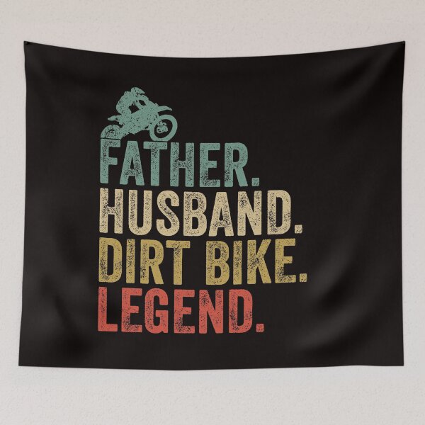 Item preview, Father Husband Dirt bike Legend funny retro motorcycle dad gift  designed and sold by Majesticoo.