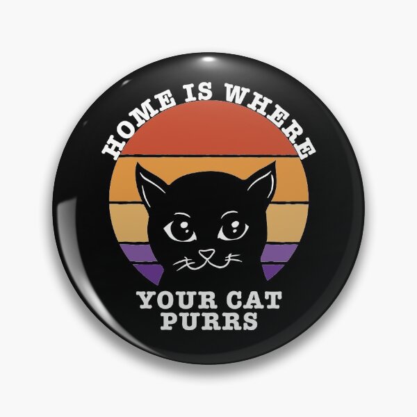 Item preview, Home Is Where Your Cat Purrs Purr Kitty Cute Cat Lover Retro designed and sold by RJ-Art.