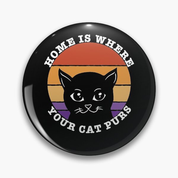 Item preview, Home Is Where Your Cat Purrs Purr Kitty Cute Cat Lover Retro designed and sold by RJ-Art.