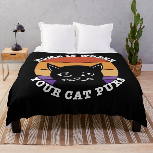 Item preview, Home Is Where Your Cat Purrs Purr Kitty Cute Cat Lover Retro designed and sold by RJ-Art.