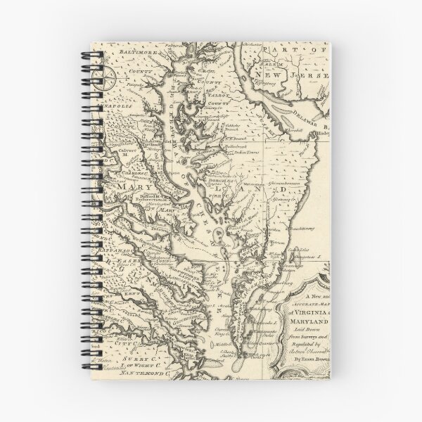 Item preview, Vintage Map of The Chesapeake Bay (1752) designed and sold by BravuraMedia.