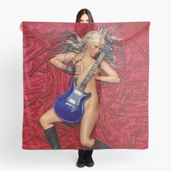 Christina And Blue Guitar Scarf