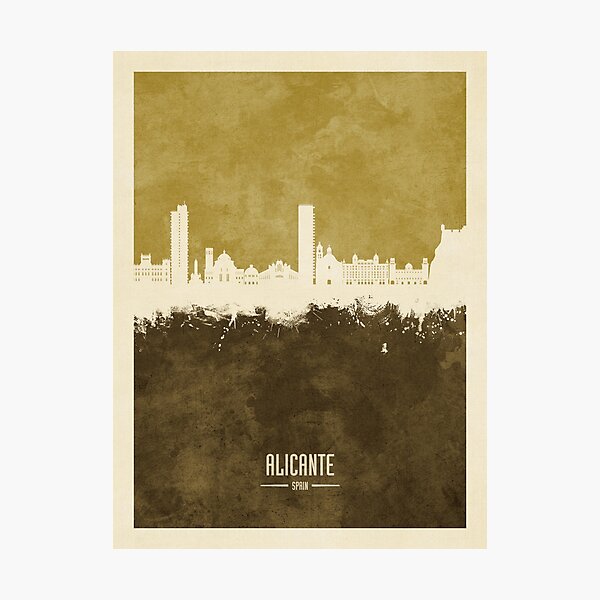 Item preview, Alicante Spain Skyline designed and sold by ArtPrints.