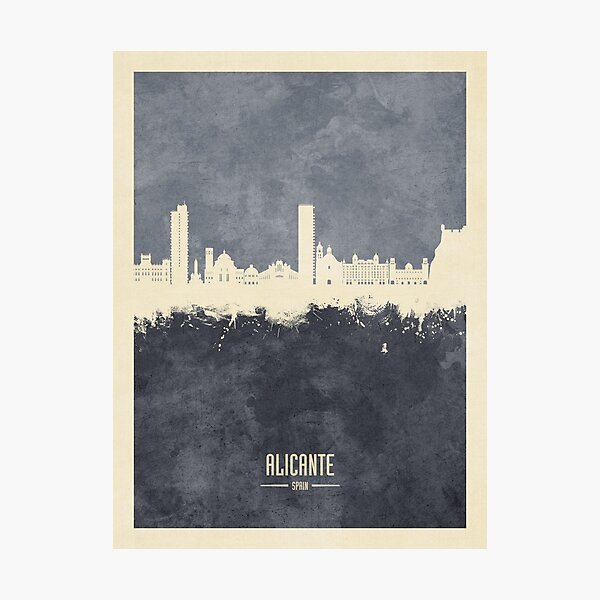 Item preview, Alicante Spain Skyline designed and sold by ArtPrints.