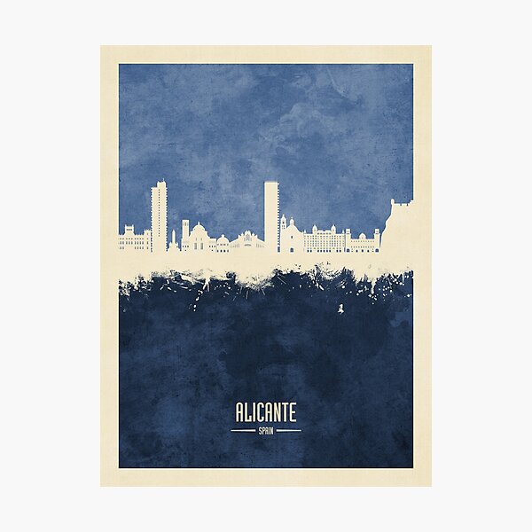 Item preview, Alicante Spain Skyline designed and sold by ArtPrints.