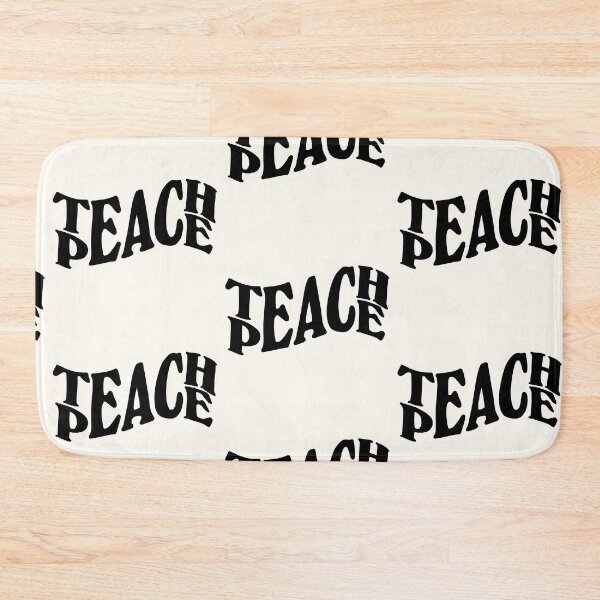 Item preview, teach peace lettering - black designed and sold by smileyfriend.