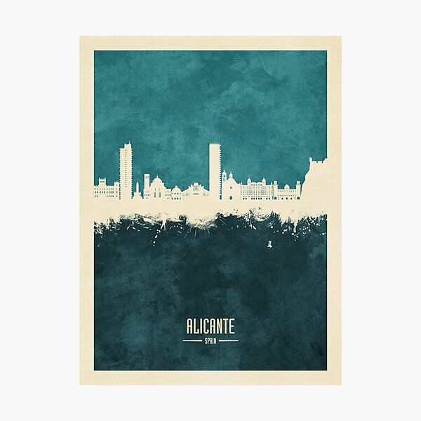 Item preview, Alicante Spain Skyline designed and sold by ArtPrints.